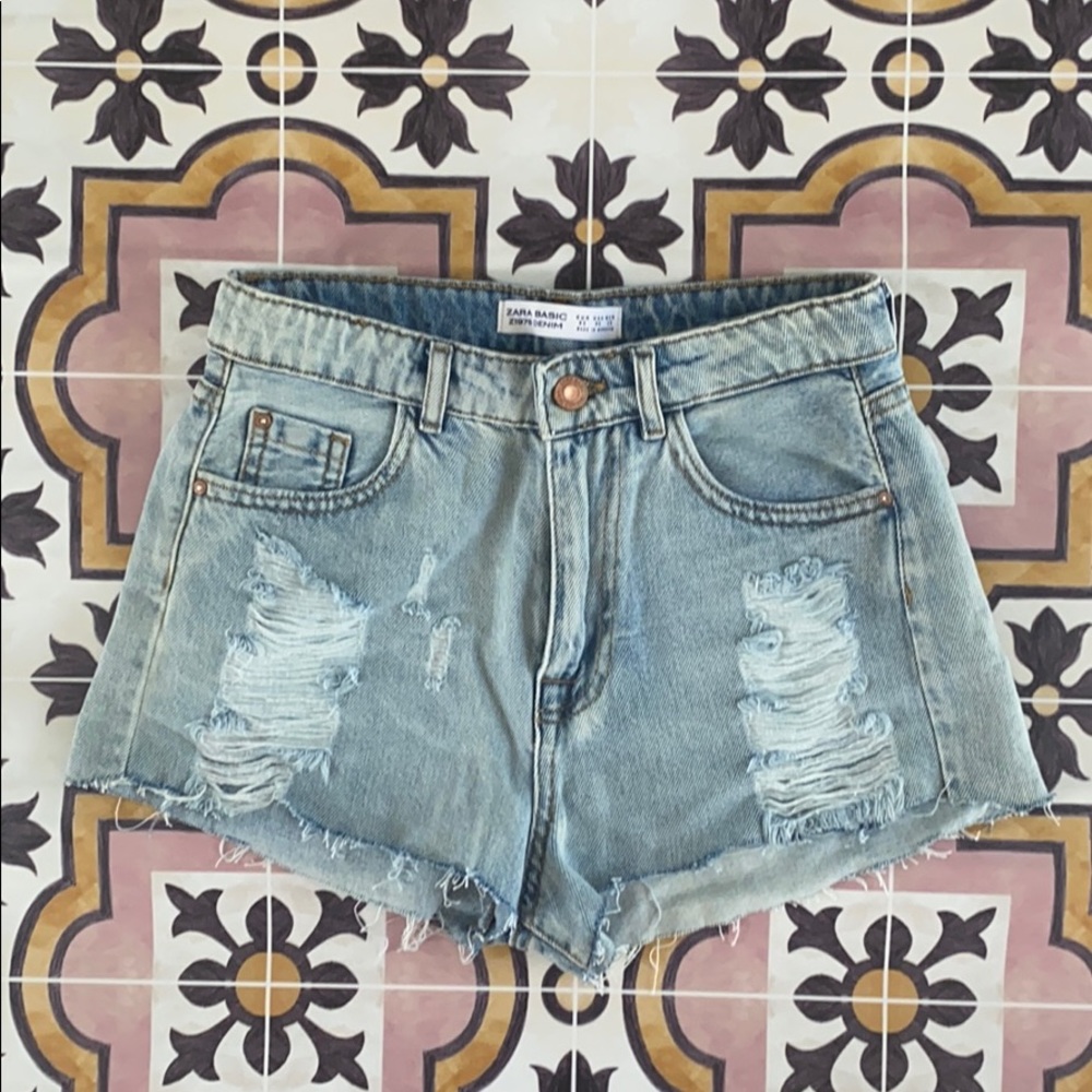 Zara cutoff denim shorts